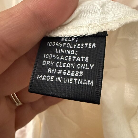 VTG B Moss Floral Silk Fairy Y2K Ruffle Trim Empire Midi Dress Womens Size 4 - Picture 5 of 6